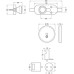 Indicator Bolt Set Cubicle Fittings for 17-21 mm Board Partitions Aluminium Satin anodised finish