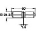 Rail Connector 303 Stainless Steel Cubicle Fittings PBA Stainless steel fittings for 13 mm board partitions 60 mm x Ø 21.3 mm
