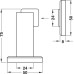 Door Holder Magnetic Height 75 mm Zinc Alloy Startec For screw fixing to wall or floor Stainless steel coloured