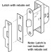 Rebate Set for Mortice Box Latches Aluminium Size 25 mm silver anodised