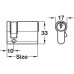 Euro Profile Cylinder Single Key Only Operation Brass Size 45 mm satin nickel