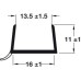 Plinth Sealing Strip for 15-16 mm Thick Plinth Panels 3025 mm Length Transparent plastic