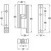 Hinge Set Normal Duty Cubicle Fittings for 17-21 mm Board Partitions Aluminium Satin anodised finish