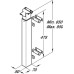 Leg for Flexi Height Adjustable Worktop System Ropox White finish