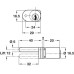 Rotary Cylinder Ø 16.5 mm for Central Locking System Keyed to differ