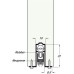 Door Seal Retractable Full Mortice Aluminium Carrier with Solid Neoprene Seal Unhanded Length 914 mm