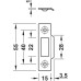 Striking plate for Screw Fixing Steel Nickel plated