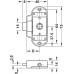 Espagnolette Lock Piccolo Nova Case Backset 15 or 25 mm with Aperture for 7 mm Square Spindle Without lock rosette Matt nickel plated right hand
