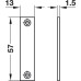 Striking Plate for Screw Fixing 57 x 13 mm Nickel plated