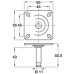 Pin for Castors Ø 11 mm with 65 mm Mounting Plate Pin Ø 11 mm