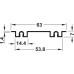 Bottom Track Double for Aluminium Framed Sliding Doors Aluflex 80 Bottom rolling system Length 3000 mm