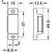 Magnetic Catch Pull 4-5 kg for Screw Fixing Square For screw fixing Black