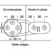 Table Connector for Screw Fixing Beneath Table Top Zinc Alloy and Plastic Grey and bright Load capacity 50 kg
