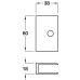 Channel Bracket Set Cubicle Fittings for 12-13 mm Board Partitions Aluminium Through fixing