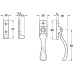 Casement Fastener with Wedge Plate Unhanded for Standard Rebated Frames Lockable Brass Locking key