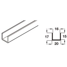 Bottom Channel for Folding Patio Doors Slido Fold 100-U Top hung end folding system Length 2500 mm