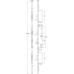 Multipoint Mortice Lock Cylinder 3 Point Deadbolt Latchbolt Front plate length x width: 2250 x 16 mm backset 35 mm