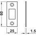 Forend and Strike Plate Set for Tubular Mortice Deadbolt Brass or Stainless Steel Replaces those supplied with deadbolt Polished stainless steel