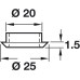 Cylinder Rosette Ø 19 mm Brass Bright nickel
