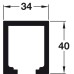Top Track for Sliding Interior Doors Hawa-Junior 80 Top hung system Length 3000 mm
