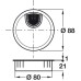 Cable Outlet Ø 80 mm Two Part Zinc Alloy With flexible brush seal Stainless steel colour Ø 80 mm