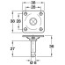 Pin for Castors Ø 8 mm with 38 mm Mounting Plate Pin Ø 8 mm