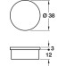 Flat End Cap Bar Railing System For Ø 38-51 mm tubes Ø 38 mm satin stainless steel finish