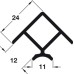 Plinth Connecting Profile 90° Corner 150 mm High For use with plinth panel 713.28.515 Satin brushed