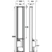 LED TV/Monitor Lift 2 Section Telescopic Lift Remote controlled with RF and manual switch 460 mm travel without automatic reverse function silver powder coated steel