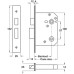Mortice Bathroom Lock Modular Latchbolt Operated by Lever Handles Deadbolt Operated by Turn Standard Follower size 8 + 5 mm backset 57 mm case size 76 mm satin stainless steel