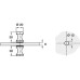 Shower Door Knob Two-Sided Door Knob Ø 20 mm Suitable for toughened glass doors 8 mm thick Polished chrome finish