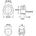 Push Lock Knob and Rosette for 16 mm Door Thickness Plastic Matt nickel plated