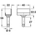 Pin for Castors Ø 8 mm with L Mounting Plate Pin Ø 8 mm