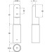 Partition Support Leg Cubicle Fittings for 12-13 and 17-21 mm Board Partitions Aluminium Satin anodised finish
