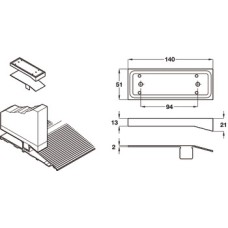Threshold Jamb Kit for Folding Patio Doors Slido Fold 100-U Top hung end folding system Black finish