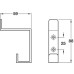 Hat and Coat Hook Grade 316 Stainless Steel 59 x 88 mm Face fixing Satin stainless steel finish