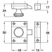 Window/Door Catch for Window Shutters Brass Polished chrome