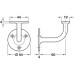 Handrail Bracket Suitable for Flat Based Handrails Depth 60 mm Face fixing Satin nickel finish