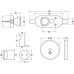 Indicator Bolt Set Cubicle Fittings for 12-13 mm Board Partitions Aluminium Satin anodised finish