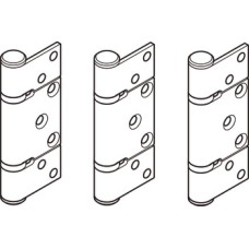 Hinge Set Offset Inward Opening for Folding Patio Doors Slido Fold 100-U Top hung end folding system Satin finish