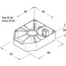 Plinth Foot Top Section Top Section with Lip Screw Mounting Black plastic