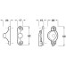 Sash Fastener Economy Fitch Pattern Zinc Alloy Bright zinc plated