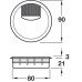 Cable Outlet Ø 80 mm Two Part Plastic With flexible brush seal Stainless steel coloured