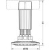 Foot and Shaft Section for Häfele AXILO™ 78 Plinth System Installation height 80 mm adjustment facility 70-100 mm