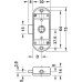 Espagnolette Lock Piccolo Nova Case Backset 15 or 25 mm with Aperture for 7 mm Square Spindle Without lock rosette Matt nickel plated right hand