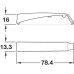 Surface Mount Long Version for K Push Tech Door Catch Engineering plastic White