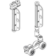 End Rolling Set Mortice for Folding Patio Doors Slido Fold Bottom rolling system end folding system Gold finish