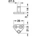 Locking Bolt with Screw Fixing Plate Polished nickel plated