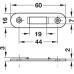 Striking plate for Symo roller shutter rim lock Steel nickel plated nickel plated