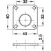 Spacer Plate for Rim Lock Length 40 mm light grey